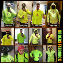 Load image into Gallery viewer, Safety Wear: by QUESHARK. Windproof, Waterproof Reflective Jacket. Long Sleeve Windbreaker.