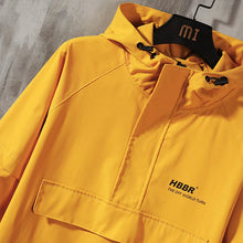 Load image into Gallery viewer, Coats / Jackets: Loose Streetwear, Casual Outwear. Hip Hop Styled. Pullover Windbreaker. Black or Yellow/