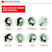 Load image into Gallery viewer, Head Gear: Neck Gaiter. Balaclava. Multi-function Bandana. Headband or Scarf. Various Graphics.