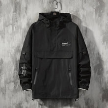 Load image into Gallery viewer, Coats / Jackets: Loose Streetwear, Casual Outwear. Hip Hop Styled. Pullover Windbreaker. Black or Yellow/