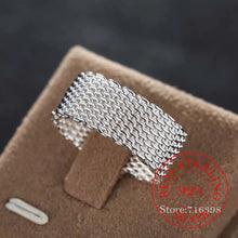Load image into Gallery viewer, WRistwear / WRings: 100% 925 Sterling Silver Ring. Silver Weave. Smaller Sizes only.