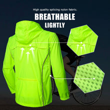 Load image into Gallery viewer, Safety Wear: by QUESHARK. Windproof, Waterproof Reflective Jacket. Long Sleeve Windbreaker.