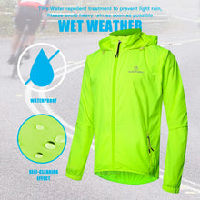 Load image into Gallery viewer, Safety Wear: by QUESHARK. Windproof, Waterproof Reflective Jacket. Long Sleeve Windbreaker.
