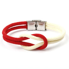 Cargar imagen en el visor de la galería, Pulsera: Pulsera de Hilo para Hombre y Mujer Doble Milán Cuerda Charm Pulsera Envolvente Pulsera de la Amistad Regalo para Novio