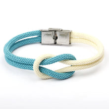 Cargar imagen en el visor de la galería, Pulsera: Pulsera de Hilo para Hombre y Mujer Doble Milán Cuerda Charm Pulsera Envolvente Pulsera de la Amistad Regalo para Novio