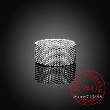 Load image into Gallery viewer, WRistwear / WRings: 100% 925 Sterling Silver Ring. Silver Weave. Smaller Sizes only.