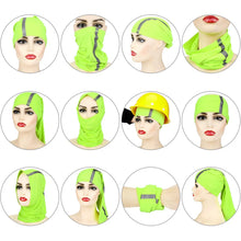 Cargar imagen en el visor de la galería, Ropa de seguridad: Cubrecuello de alta visibilidad. Reflectante. Bandana de verano. Protección contra el viento, el polvo y el sol.