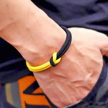Cargar imagen en el visor de la galería, Pulsera: Pulsera de Hilo para Hombre y Mujer Doble Milán Cuerda Charm Pulsera Envolvente Pulsera de la Amistad Regalo para Novio