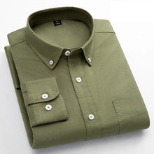 Load image into Gallery viewer, Shirts: Classic fit Oxford. 100%Cotton. Long-sleeve. Single pocket. Slim fit. Solid colors.