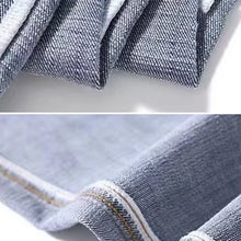 Load image into Gallery viewer, Pants: Loose Straight Jeans. Slim Fit Denim. Dark Gray Trousers,