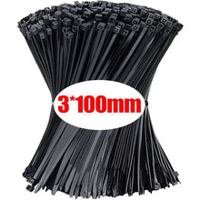 Load image into Gallery viewer, Gadget: Zip Ties Bundle. 1000/100Pcs Nylon Cable Ties. Self-locking. Adjustable. VArious Bundles.