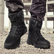 Load image into Gallery viewer, Boots: Military Styled Ankle Boot. Safety, Desert ,Work. Waterproof. High Quality. (See Images for Size conversions)