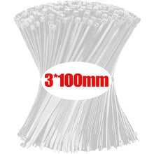 Load image into Gallery viewer, Gadget: Zip Ties Bundle. 1000/100Pcs Nylon Cable Ties. Self-locking. Adjustable. VArious Bundles.