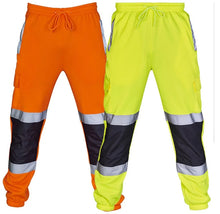 Load image into Gallery viewer, Safety Wear: Reflective Stripes Strips Pants Men Work Trousers Hi Vis Pants High Visibility Work Wear Pants Road Construction Safety Trousers