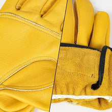 Load image into Gallery viewer, Gloves: Cowhide Leather Gloves. Multi-use. Built for Safety. Driver Wear-resistant. Double stitched with Edging.