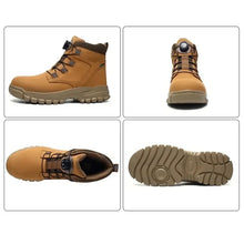 Load image into Gallery viewer, Boots: Waterproof Safety Boots. Indestructible Steel Toe. Anti-smash. Stab-resistant. Button Release.. (See Images for Size conversions)