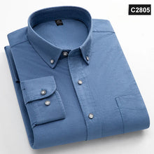 Load image into Gallery viewer, Shirts: Classic fit Oxford. 100%Cotton. Long-sleeve. Single pocket. Slim fit. Solid colors.