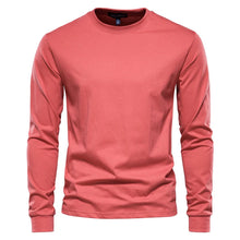 Load image into Gallery viewer, Shirts: Long-sleeved T: Simplicity. Solid Colors Cotton. O-neck