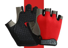 Load image into Gallery viewer, Gloves: Driving Comfort. Fingerless. Anti-Slip. Shock-Absorbing Gel Palm. Breathable. Sports. Various Colors.