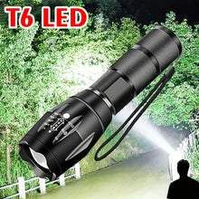 Cargar imagen en el visor de la galería, Gadgets: Linternas LED, linterna portátil con 5 modos y zoom, antorcha brillante para acampar, senderismo al aire libre, iluminación de emergencia para el hogar