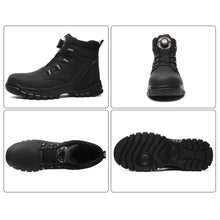 Load image into Gallery viewer, Boots: Waterproof Safety Boots. Indestructible Steel Toe. Anti-smash. Stab-resistant. Button Release.. (See Images for Size conversions)