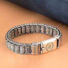 Load image into Gallery viewer, Wristwear: Handmade Vintage Bracelet. Turn Beads. Retro Six-character Mantra.