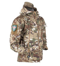 Load image into Gallery viewer, Coats / Jackets: by CHRLCK. Winter Autumn Waterproof Jacket. Windproof. SoftShell. Hooded. Solid or Camo Colors