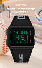 Load image into Gallery viewer, Watches: by SANDA. Outdoor Rugged. LED Digital Watch. 5Bar. Waterproof.