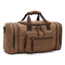 Cargar imagen en el visor de la galería, Travel Bags / Storage: Large Capacity. Spacious Capacity. Durable Canvas. Weekender / Overnighter. Shoulder Carry. Multiple Storage Areas.Various Colors.