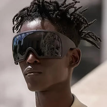 Cargar imagen en el visor de la galería, Oversized Sunglasses Men Wrap Anti Wind Personal Large Shades Futuristic Fashion Future Shield Uv400 Cycling Motorcycle
