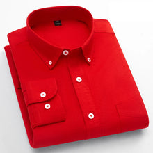 Load image into Gallery viewer, Shirts: Classic fit Oxford. 100%Cotton. Long-sleeve. Single pocket. Slim fit. Solid colors.
