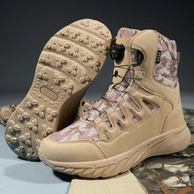 Load image into Gallery viewer, Boots: Military Styled Ankle Boot. Safety, Desert ,Work. Waterproof. High Quality. (See Images for Size conversions)