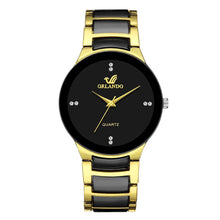 Load image into Gallery viewer, Watches: by ORLANDO. Luxury Styling. Cool Black and Gold Quartz. Steel. Various Finishes and Bands