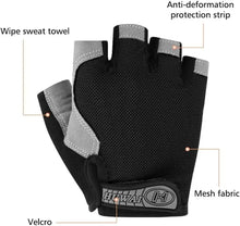 Load image into Gallery viewer, Gloves: Driving Comfort. Fingerless. Anti-Slip. Shock-Absorbing Gel Palm. Breathable. Sports. Various Colors.