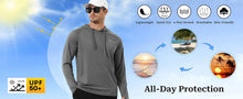 Load image into Gallery viewer, Shirts: Long Sleeve Hoodie Shirts. Rash Guard. Quick Dry. Lightweight.
