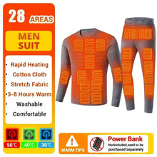 Load image into Gallery viewer, Safety: Thermal Heated Underwear. Winter Warm. MAle and Female sizes. Multi-reas Heating. Electric Heated Equipment