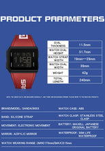 Load image into Gallery viewer, Watches: by SANDA. Outdoor Rugged. LED Digital Watch. 5Bar. Waterproof.