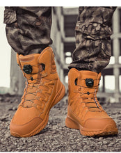 Load image into Gallery viewer, Boots: Military Styled Ankle Boot. Safety, Desert ,Work. Waterproof. High Quality. (See Images for Size conversions)