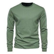 Load image into Gallery viewer, Shirts: Long-sleeved T: Simplicity. Solid Colors Cotton. O-neck