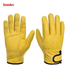 Load image into Gallery viewer, Gloves: Cowhide Leather Gloves. Multi-use. Built for Safety. Driver Wear-resistant. Double stitched with Edging.