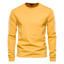 Load image into Gallery viewer, Shirts: Long-sleeved T: Simplicity. Solid Colors Cotton. O-neck