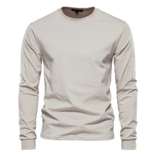 Load image into Gallery viewer, Shirts: Long-sleeved T: Simplicity. Solid Colors Cotton. O-neck