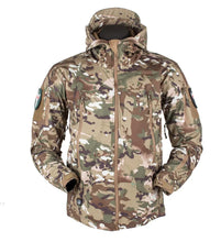 Load image into Gallery viewer, Coats / Jackets: by CHRLCK. Winter Autumn Waterproof Jacket. Windproof. SoftShell. Hooded. Solid or Camo Colors