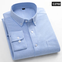 Load image into Gallery viewer, Shirts: Classic fit Oxford. 100%Cotton. Long-sleeve. Single pocket. Slim fit. Solid colors.