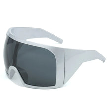 Cargar imagen en el visor de la galería, Oversized Sunglasses Men Wrap Anti Wind Personal Large Shades Futuristic Fashion Future Shield Uv400 Cycling Motorcycle