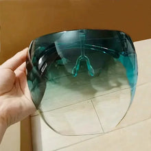 將圖片載入圖庫檢視器 Eyewear: Full Face Sunglasses. Protective Faceshield. Covered Spherical Lensing. Anti-Spray. FAce protection from sun and road grime. Various Color gradients.