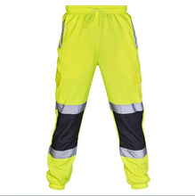 Load image into Gallery viewer, Safety Wear: Reflective Stripes Strips Pants Men Work Trousers Hi Vis Pants High Visibility Work Wear Pants Road Construction Safety Trousers