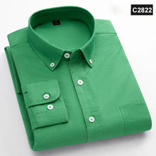 Load image into Gallery viewer, Shirts: Classic fit Oxford. 100%Cotton. Long-sleeve. Single pocket. Slim fit. Solid colors.