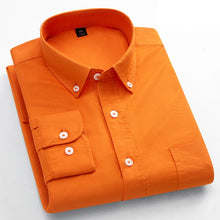 Load image into Gallery viewer, Shirts: Classic fit Oxford. 100%Cotton. Long-sleeve. Single pocket. Slim fit. Solid colors.