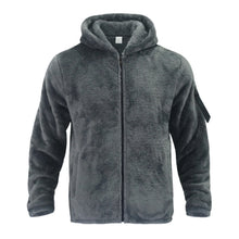 Load image into Gallery viewer, Coats / Jackets: Plush Jacket . Male Winter Minimalist Style. Solid Colors With Zipper and Hood. Cozy Comfort in Cab.